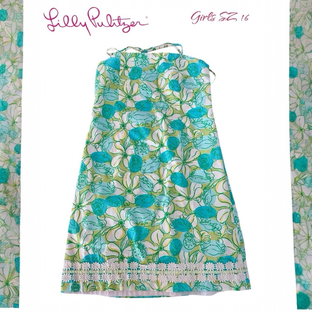 Lilly Pulitzer Green and Blue Floral Dress